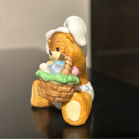Enesco Lucy and Me Easter Bunny Bear Holding Basket with Colored Eggs - Picture 4 of 10